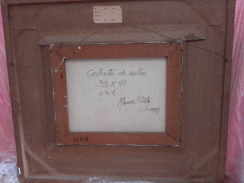 250- Manoel Costa Ost 71 X 63cm C/mold= Colheita De Milho (Usado)