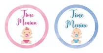 Comprar 100 Adesivos Chá Revelação Time Menina Time Menino