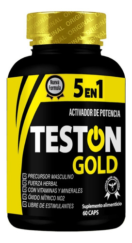 Tribulus+zma+hmb+maca+arginina Teston Gold 60 Capsulas