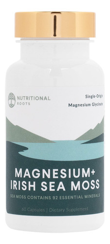 Magnesium + Irish Sea Moss, Magnesium Glycinate 350 Mg, Orga