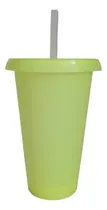 Comprar 100 Vasos Reutilizables De 16 Oz Con 100 Tapas + 100 Popotes