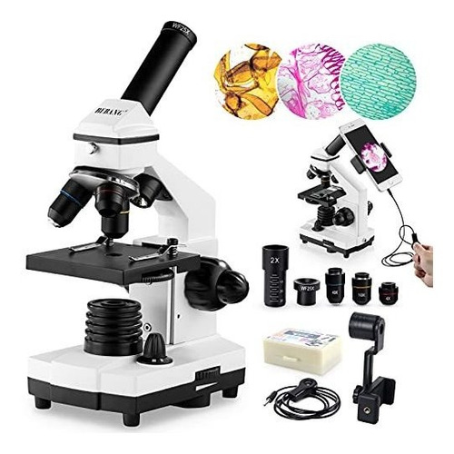 Microscopios 100x-2000x Para Niños Estudiantes,} Adultos