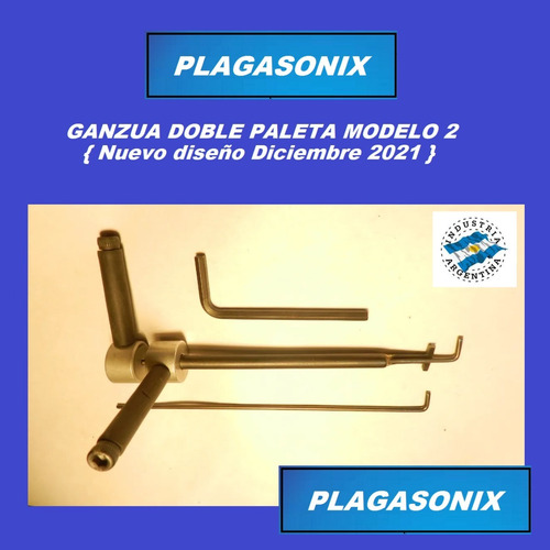 Imagen 6 de 10 de Ganzua Doble Paleta Modelo 02 Industria Argentina Plagasonix