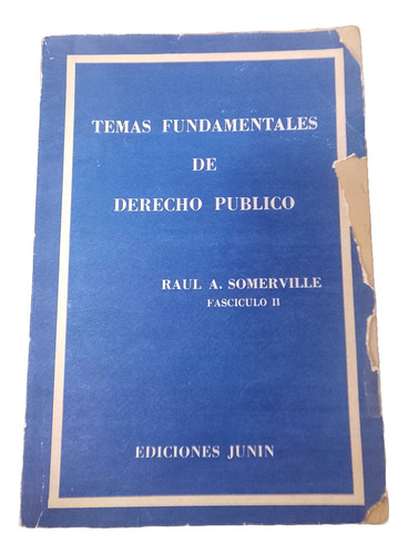 Temas Fundamentales De Derecho Publico 2 - Somerville, Raul 