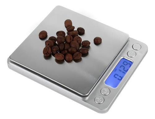 Balanza Gramera Cocina Digital Alta Precisión 3000g Bandeja Plateado 3 Kg