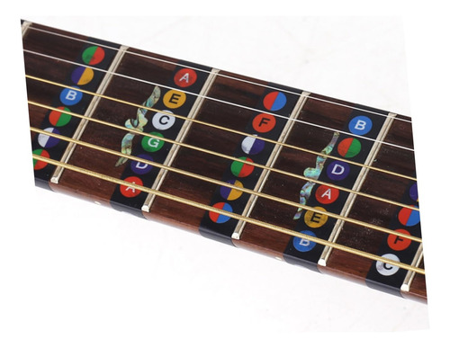 Pegatinas Para Trastes De Guitarra, Con Código De Color.