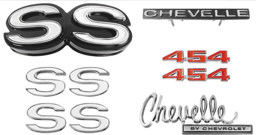 Juego Emblemas Chevrolet Chevelle 1970 454 Ss 
