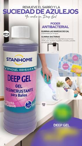 Deep Gel Desincrustante En Gel Para Baños Stanhome 500 Ml