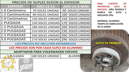 Suples Adaptadores Para Aros