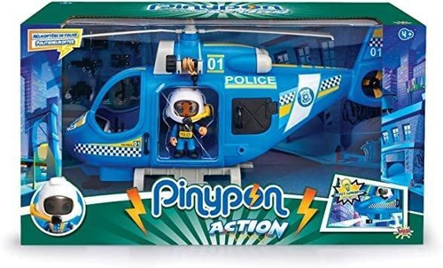 Pinypon Action Helicoptero De Policia Con Luz Caffaro