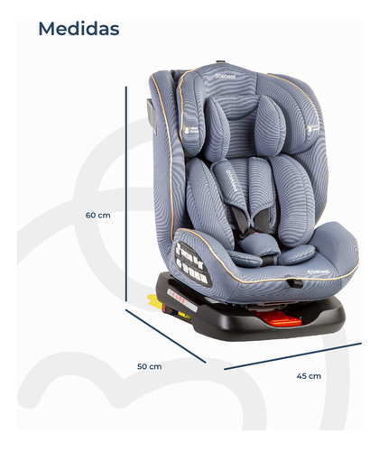 Silla De Auto Convertible Supra 360° Azul Claro