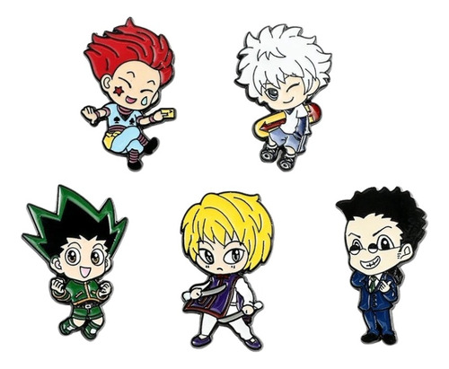 Set 5 Pin Hunter X Hunter Metalicos Anime