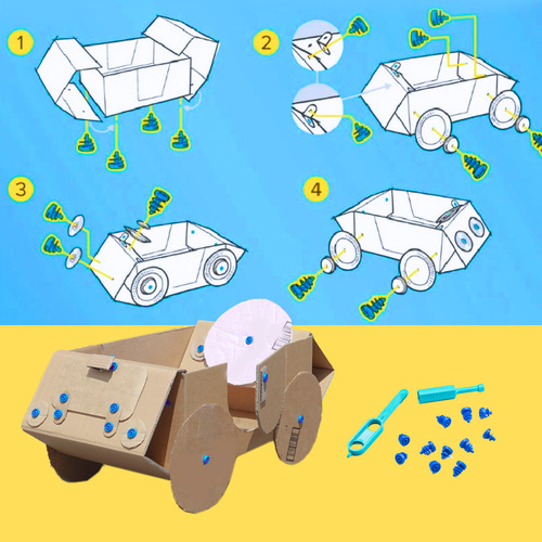 Juego Set Didáctico Herramientas Atornillados Ingenio 124pcs