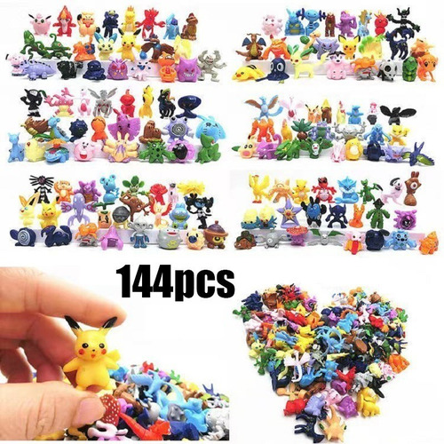 Kit 144 Piezas Figuras Pokémon Colección Pikchu Modelo Muñec