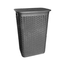 Comprar Canasto Cesto Ropa Sucia Lavadero Plástico Símil Rattan Zztt