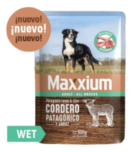 Alimento Humedo Maxxium Adulto Cordero Pouch Caja De 12 Un