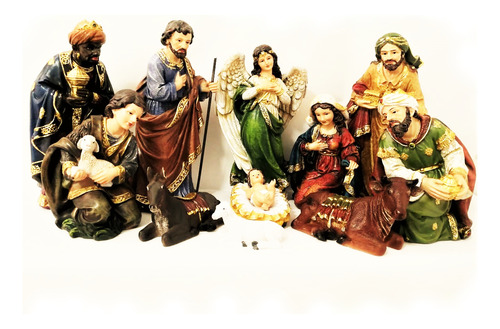 Pesebre Nacimiento Con Reyes Miro 12pulgadas 30cm 11pz