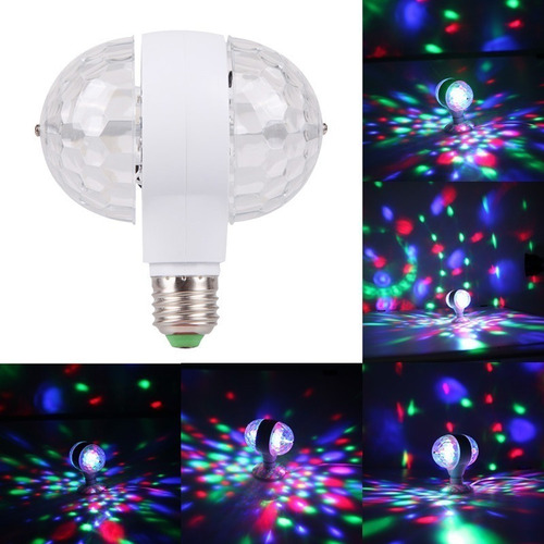 Lampara Foco Luces Fiesta Led Giratoria Color Rgb Boliche 6w
