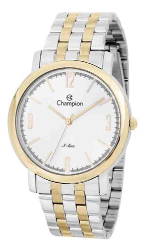 Relógio Champion Prata E Dourado Masculino Cn21167b
