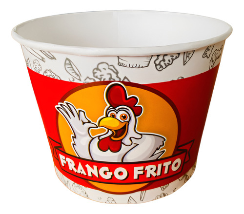 Balde Para Frango Frito 3,0l Sem Tampa - 80 Unidades