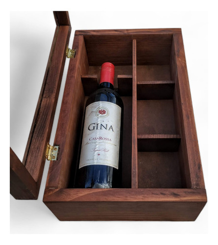 Caja De Madera Para Vino Con Tapadera De Vidrio