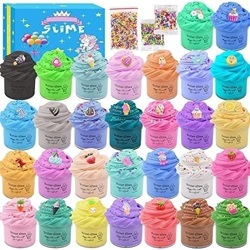 Paquete De 30 Slimes Diseño Cupcakes De Colores Para Niños