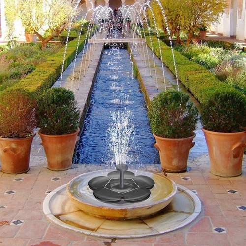 Fuente De Agua Solar De 7v 1.5w, Hermoso Paisaje De Jardín