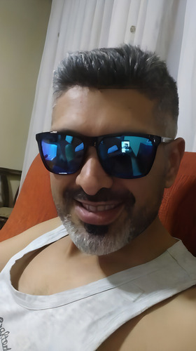 Anteojos de sol polarizados Veithdia 6108 Azul Estándar Diseño Mirror Varilla Gris oscuro de Aluminio V6108