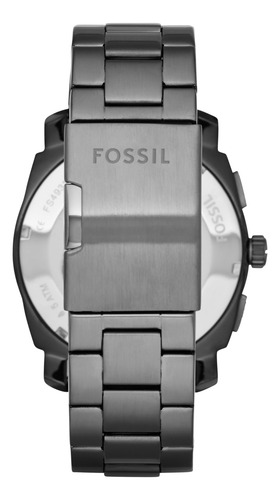 Reloj Fossil Machine Fs4931 De Acero Inoxidable Ahumado Para