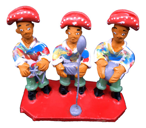 Estátua Trio De Forró - Escultura Cerâmica Caruaru - Pequeno