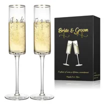 Comprar Juego De 2 Copas De Champán Topsky Para Novia Y Novio, Copa 