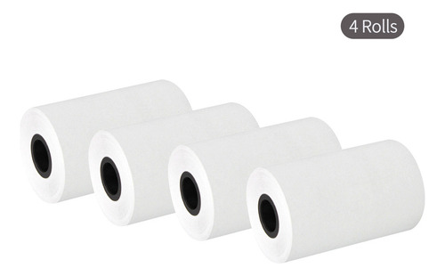 4 Rollos Papel Térmico 57x40mm Blanco Impresión Clara For C