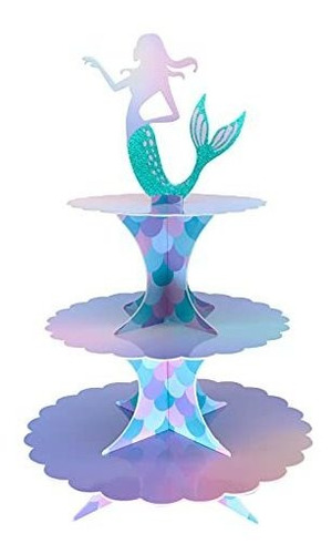 Mermaid Cake Stand 3 Tier Mermaid Party Supplies 3t7gk
