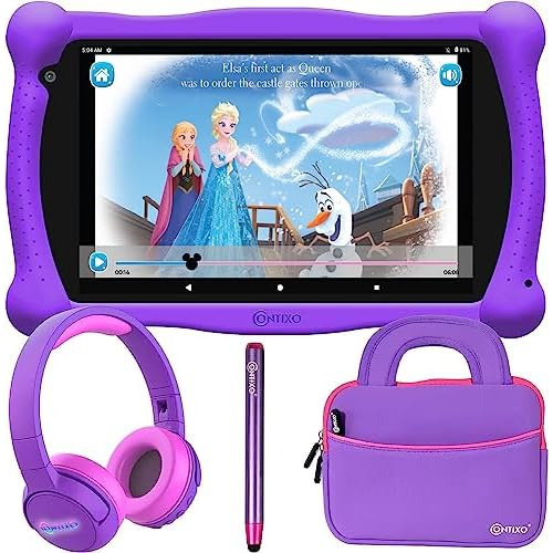 7 Inch Kids Learning Tablet, Bluetooth Kids Wireless He...