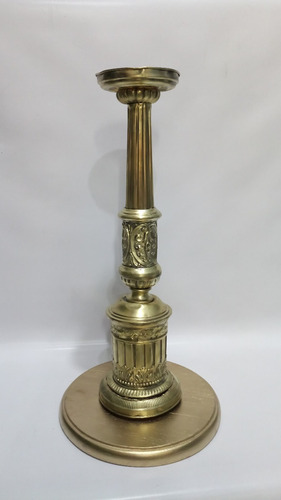 Candelabro De Pie Antiguo Iglesia En Bronce Frances 