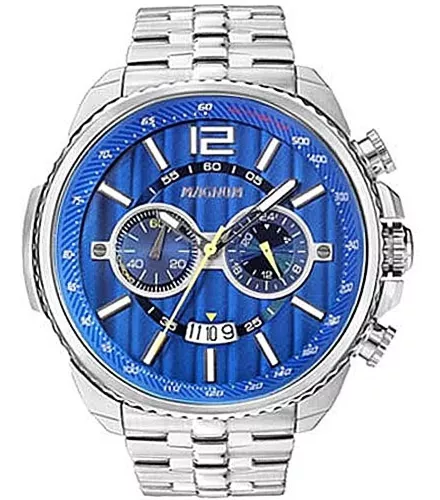 Relógio Magnum Masculino Chronograph Pulseira De Aço