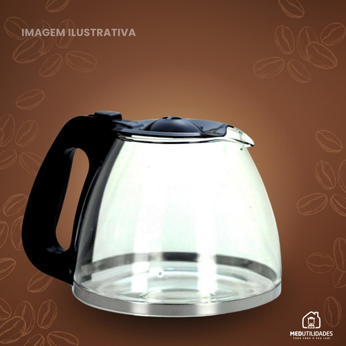 Jarra Vidro Resistente Compatível Cafeteira Arno Subito Inox