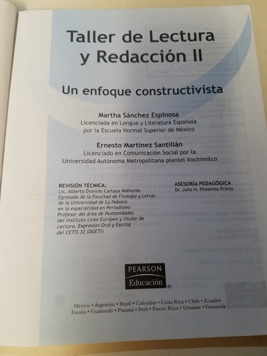 Taller De Lectura Y Redacción Ii Un Enfoque Constructivista (Usado)