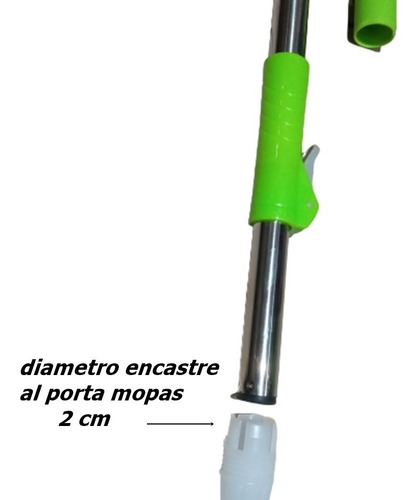 Imagen 6 de 8 de Repuesto Palo Para Mopa Centrifuga Giratoria (sin Cabezal)
