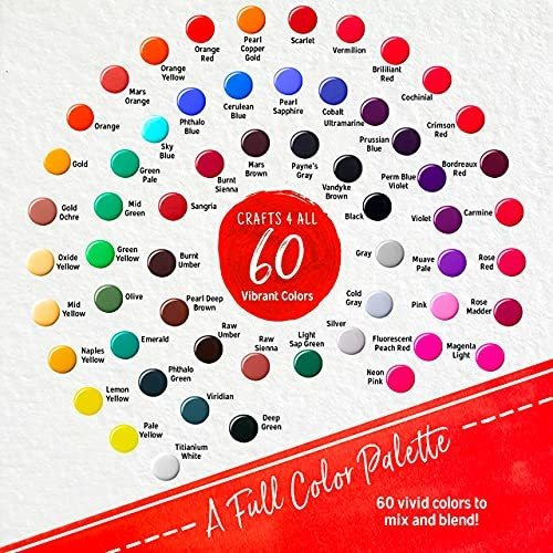 Imagen 2 de 10 de Pinturas Acrilicas P/ceramica Madera Vidrio No Toxica Set 60