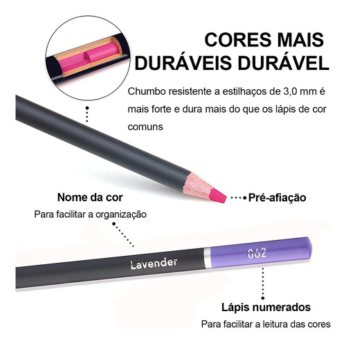 Kits 72 Estojo Lápis Colorido Desenho Pintura Profissional Conjuntos De Ferramentas De Desenho Para Rapazes Raparigas Adolescentes Etc