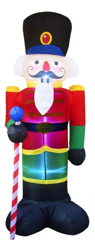 Soldado Cascanueces Inflable Navideño De 2,4 M