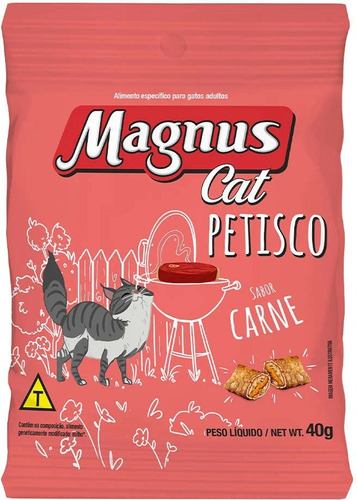 Petisco Magnus Cat Sabor Carne Para Gatos 40g