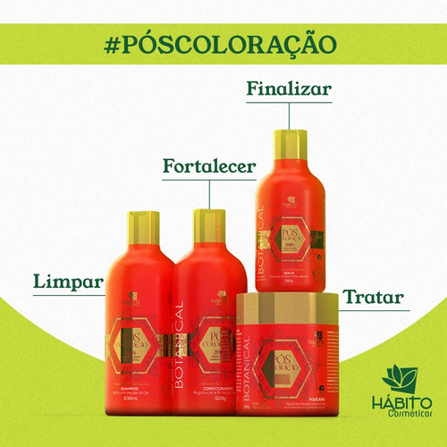 Kit Pós Coloração Linha Botanical Hábito Cosméticos