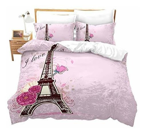 Juego De Ropa De Cama Para Niñas Y Adolescentes Twin Paris T