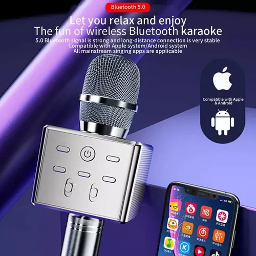 Micrófono Bluetooth Parlante Recargable Musica Karaoke Graba