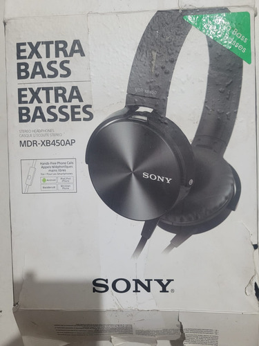 Headphone Sony Mdr Xb450ap/bce7 Fone Ouvido Preto Original Preto (Usado)