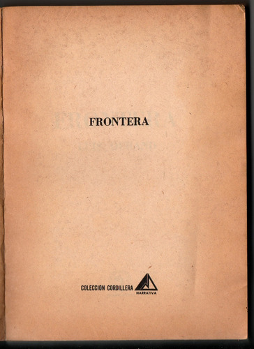 Frontera Luis Durand. Quimantú . (Usado)