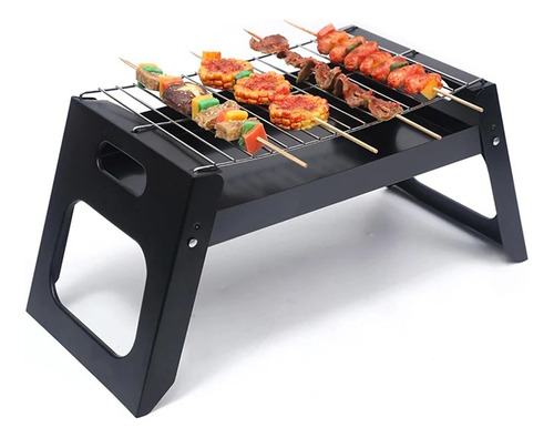 Mini Parrillera Asados Grill Portátil Plegable Carbon Parril