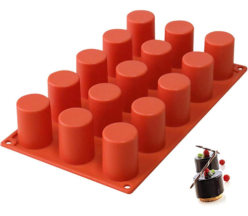 Molde Cilindrico Topys De Silicona Para Fondant, 15 Cavid...
